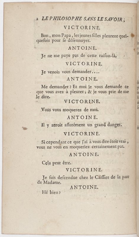 Philosophe sans le savoir (Le), comédie en prose et en cinq actes… par M. Sedaine. [Paris, les Comédiens français, 2 novembre 1765]