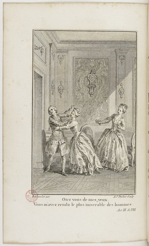 Eugénie, drame en cinq actes en prose, enrichi de figures en taille-douce ; avec un Essai sur le drame sérieux Eugénie, drame en cinq actes en prose, enrichi de figures en taille-douce ; avec un Essai sur le drame sérieux