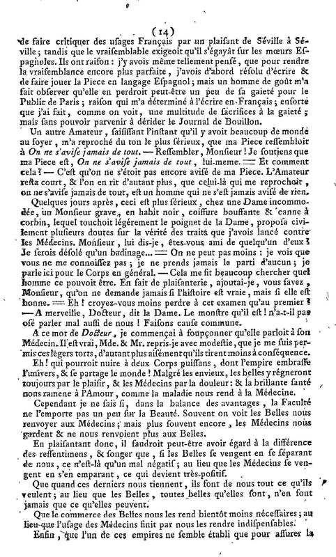 Barbier de Séville, ou la Précaution inutile (Le), comédie en quatre actes, par M. de Beaumarchais, représentée sur le théâtre de la Comédie Française le 23 février 1775 (avec une Lettre modérée sur la chute et la critique du Barbier de Séville)