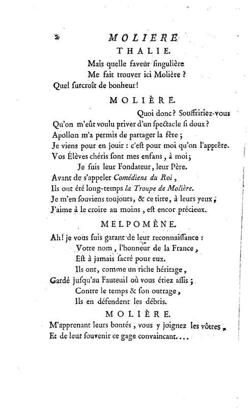 Molière à la nouvelle salle, ou les Audiences de Thalie, comédie en un acte et en vers libres Molière à la nouvelle salle, ou les Audiences de Thalie, comédie en un acte et en vers libres