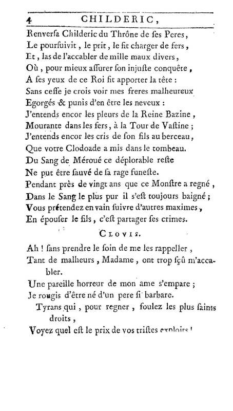 Childéric, tragédie… Childéric, tragédie…