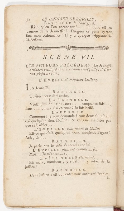 Barbier de Séville, ou la Précaution inutile (Le), comédie en quatre actes, par M. de Beaumarchais, représentée sur le théâtre de la Comédie Française le 23 février 1775 (avec une Lettre modérée sur la chute et la critique du Barbier de Séville)