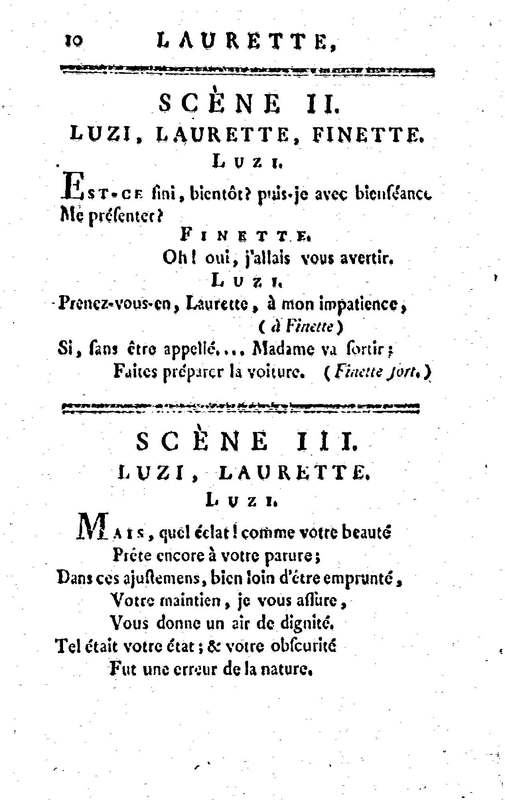 Laurette, comédie en trois actes et en vers, tirée des Contes de M. Marmontel Laurette, comédie en trois actes et en vers, tirée des Contes de M. Marmontel