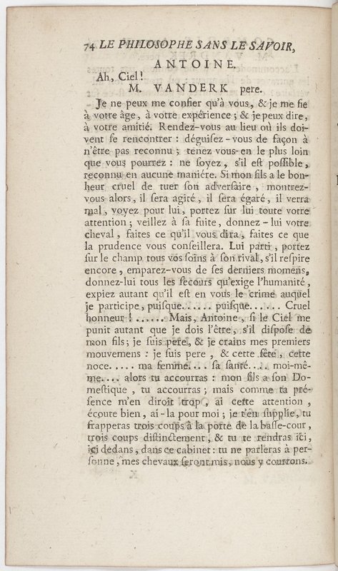 Philosophe sans le savoir (Le), comédie en prose et en cinq actes… par M. Sedaine. [Paris, les Comédiens français, 2 novembre 1765]