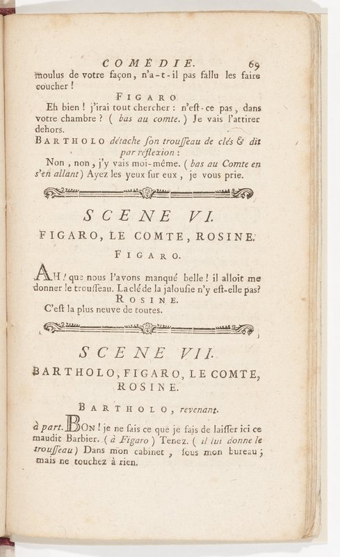 Barbier de Séville, ou la Précaution inutile (Le), comédie en quatre actes, par M. de Beaumarchais, représentée sur le théâtre de la Comédie Française le 23 février 1775 (avec une Lettre modérée sur la chute et la critique du Barbier de Séville)