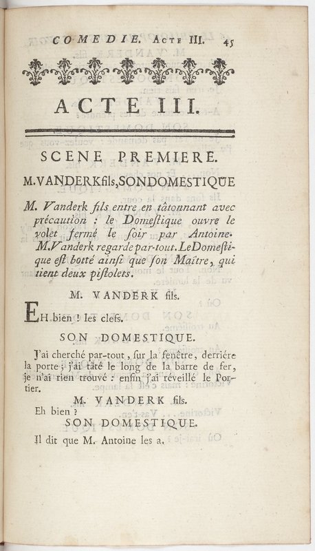 Philosophe sans le savoir (Le), comédie en prose et en cinq actes… par M. Sedaine. [Paris, les Comédiens français, 2 novembre 1765]