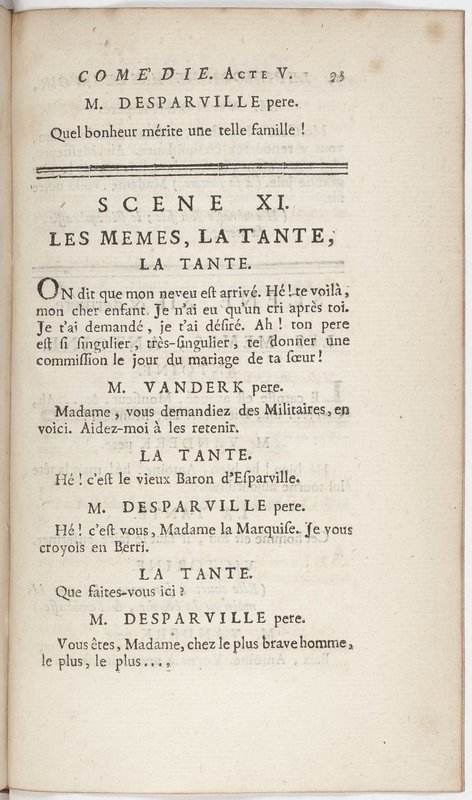 Philosophe sans le savoir (Le), comédie en prose et en cinq actes… par M. Sedaine. [Paris, les Comédiens français, 2 novembre 1765]