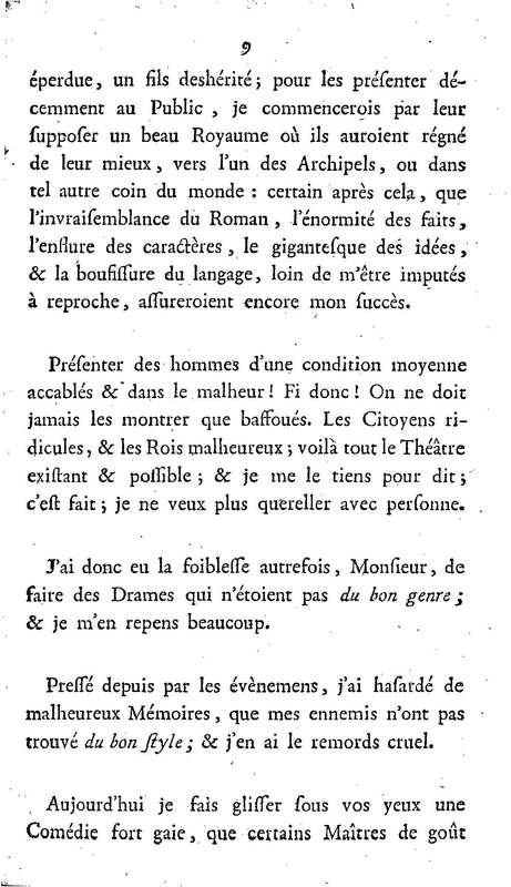 Barbier de Séville, ou la Précaution inutile (Le), comédie en quatre actes, par M. de Beaumarchais, représentée sur le théâtre de la Comédie Française le 23 février 1775 (avec une Lettre modérée sur la chute et la critique du Barbier de Séville)