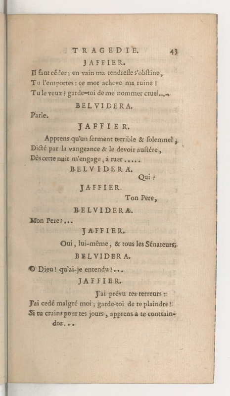 Venise sauvée, tragedie. Représentée par les Comédiens françois, le 5 décembre 1746… [Seconde édition]