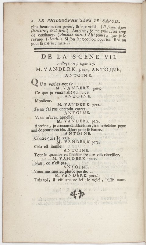 Philosophe sans le savoir (Le), comédie en prose et en cinq actes… par M. Sedaine. [Paris, les Comédiens français, 2 novembre 1765]
