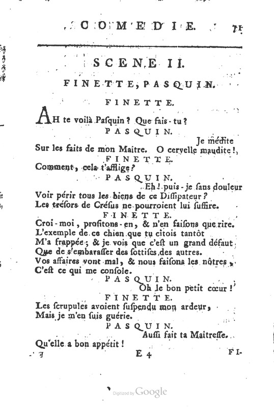 Dissipateur ou l’honnête-friponne (Le), comédie Dissipateur ou l’honnête-friponne (Le), comédie