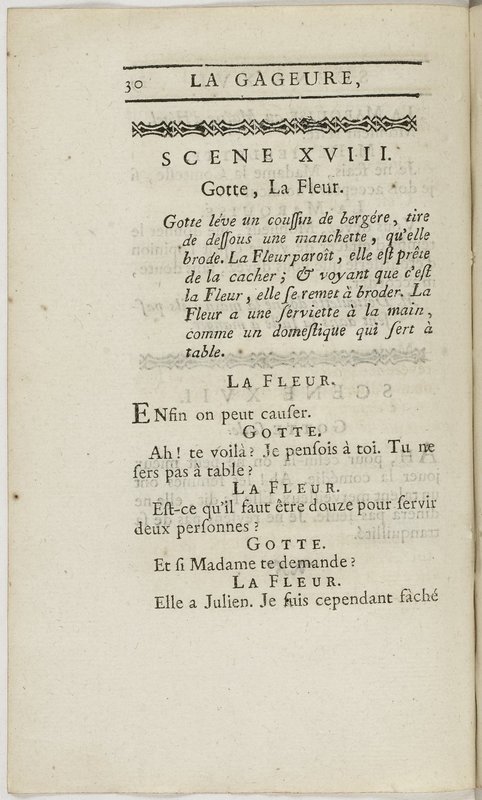 Gageure imprévue (La), comédie en prose et en un acte… par M. Sedaine. [Paris, les Comédiens français, 27 mai 1768]