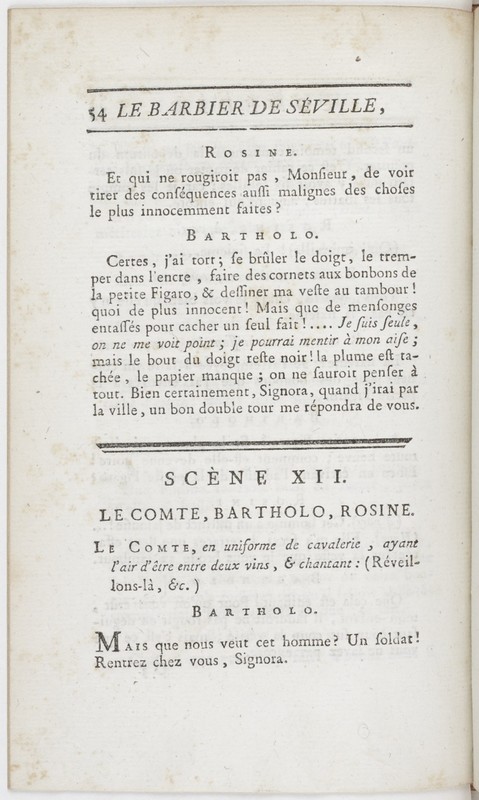 Barbier de Séville, ou la Précaution inutile (Le), comédie en quatre actes ; par M. de Beaumarchais ; représentée & tombée sur le théâtre de la Comédie Françoise aux Tuileries, le 23 de février 1775 Barbier de Séville, ou la Précaution inutile (Le), comédie en quatre actes ; par M. de Beaumarchais ; représentée & tombée sur le théâtre de la Comédie Françoise aux Tuileries, le 23 de février 1775