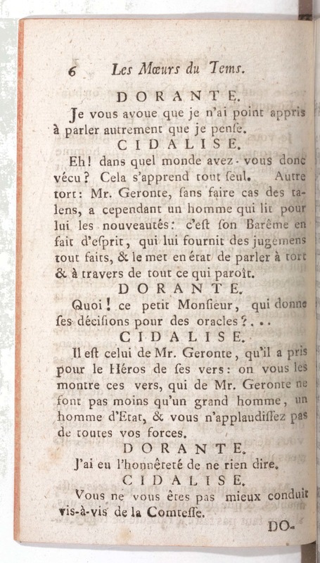 Mœurs du tems (Les), comédie en un acte