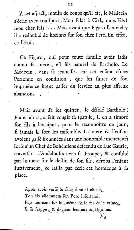 Barbier de Séville, ou la Précaution inutile (Le), comédie en quatre actes, par M. de Beaumarchais, représentée sur le théâtre de la Comédie Française le 23 février 1775 (avec une Lettre modérée sur la chute et la critique du Barbier de Séville)