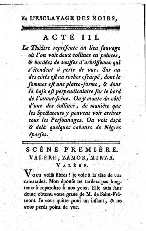Esclavage des noirs, ou l'Heureux Naufrage (L'), drame en trois actes, en prose Esclavage des noirs, ou l'Heureux Naufrage (L'), drame en trois actes, en prose