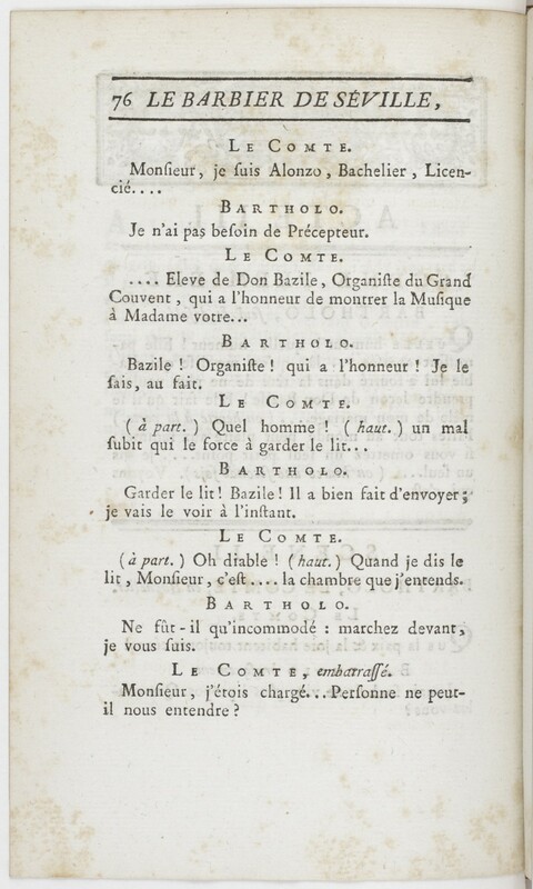 Barbier de Séville, ou La précaution inutile (Le), comédie en quatre actes