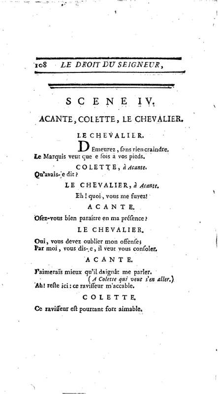 Droit du Seigneur (Le),comédie en vers par M. de Voltaire. Représentée pour la première fois, sous le titre de L'Écueil du sage, par les Comédiens françois ordinaires du Roi, le 18 janvier 1762, Droit du Seigneur (Le),comédie en vers par M. de Voltaire. Représentée pour la première fois, sous le titre de L'Écueil du sage, par les Comédiens françois ordinaires du Roi, le 18 janvier 1762,