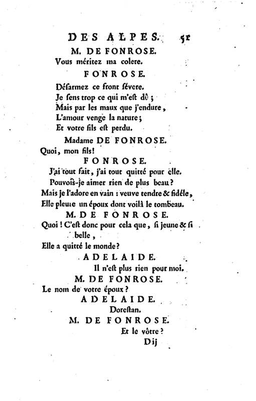 Bergère des Alpes (La), pastorale en trois actes et en vers, mêlée de chants, par M. Marmontel de l'Académie françoise