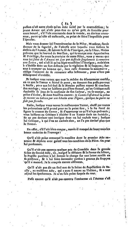 Barbier de Séville, ou la Précaution inutile (Le), comédie en quatre actes, par M. de Beaumarchais, représentée sur le théâtre de la Comédie Française le 23 février 1775 (avec une Lettre modérée sur la chute et la critique du Barbier de Séville)