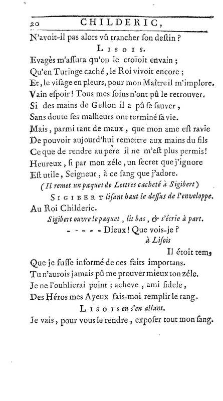 Childéric, tragédie… Childéric, tragédie…