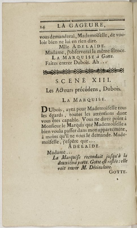 Gageure imprévue (La), comédie en prose et en un acte… par M. Sedaine. [Paris, les Comédiens français, 27 mai 1768]
