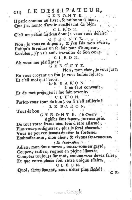 Dissipateur ou l’honnête-friponne (Le), comédie Dissipateur ou l’honnête-friponne (Le), comédie