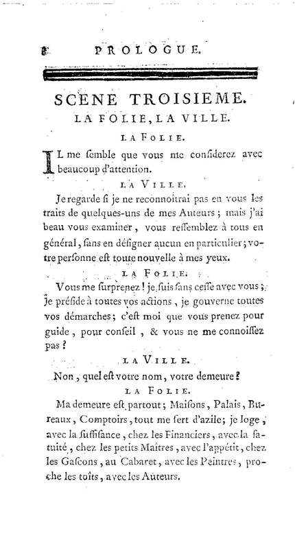 Acteurs déplacés ou l'Amant comedien (Les). Comedie en un acte. Avec un prologue & un divertissement. Représentée pour la premiere fois par les Comédiens ordinaires du Roi, le 14 octobre 1735…