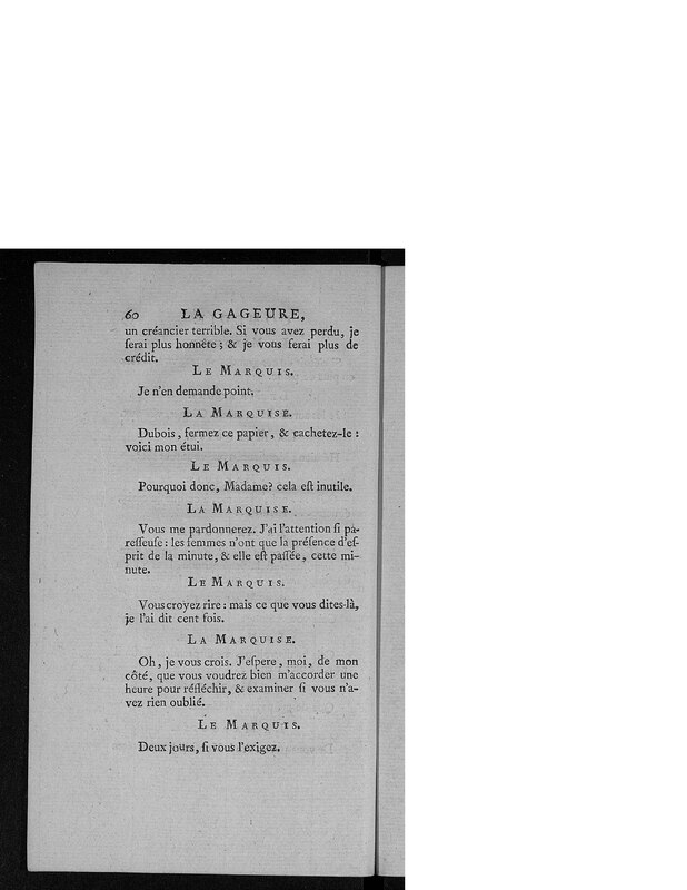 Gageure imprévue (La), comédie en prose et en un acte Gageure imprévue (La), comédie en prose et en un acte