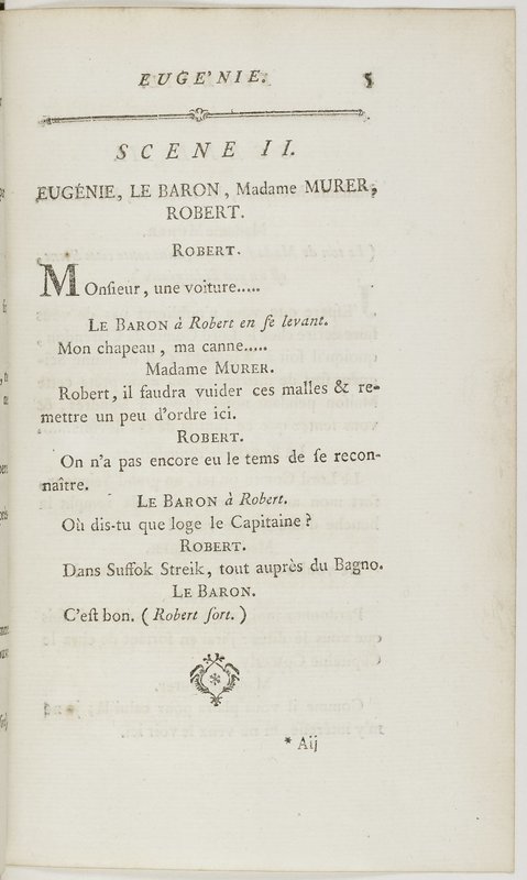 Eugénie, drame en cinq actes en prose, enrichi de figures en taille-douce ; avec un Essai sur le drame sérieux Eugénie, drame en cinq actes en prose, enrichi de figures en taille-douce ; avec un Essai sur le drame sérieux