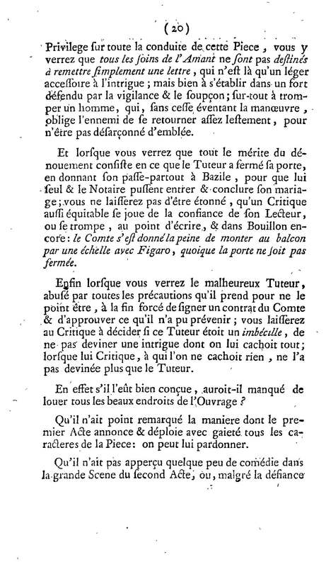 Barbier de Séville, ou la Précaution inutile (Le ), comédie en quatre actes, par M. de Beaumarchais, représentée sur le théâtre de la Comédie Française le 23 février 1775 (avec une Lettre modérée sur la chute et la critique du Barbier de Séville)