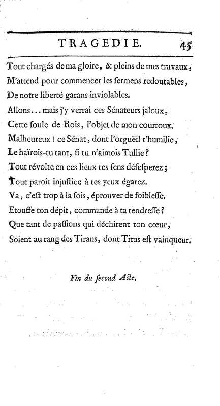Brutus de M. de Voltaire (Le), avec un Discours sur la tragédie Brutus de M. de Voltaire (Le), avec un Discours sur la tragédie