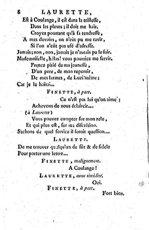 Laurette, comédie en trois actes et en vers, tirée des Contes de M. Marmontel Laurette, comédie en trois actes et en vers, tirée des Contes de M. Marmontel