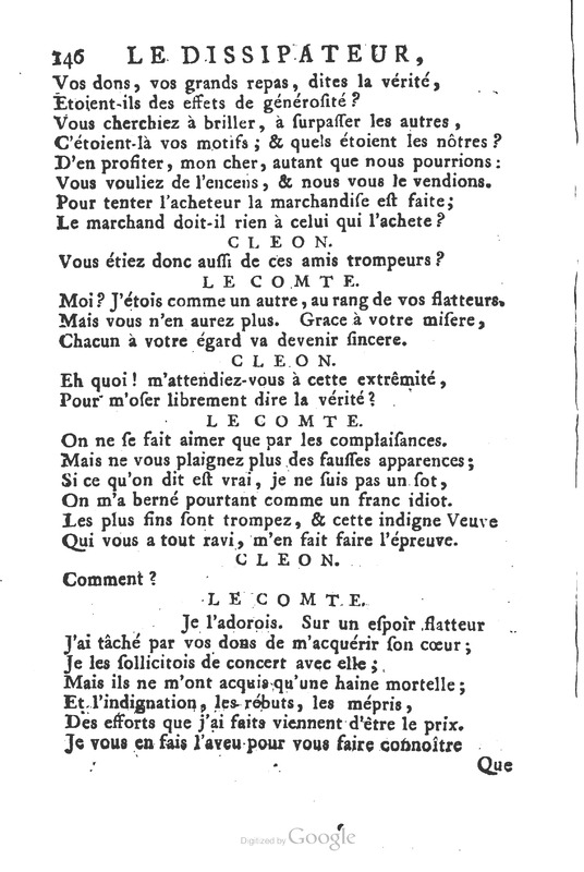 Dissipateur ou l’honnête-friponne (Le), comédie Dissipateur ou l’honnête-friponne (Le), comédie