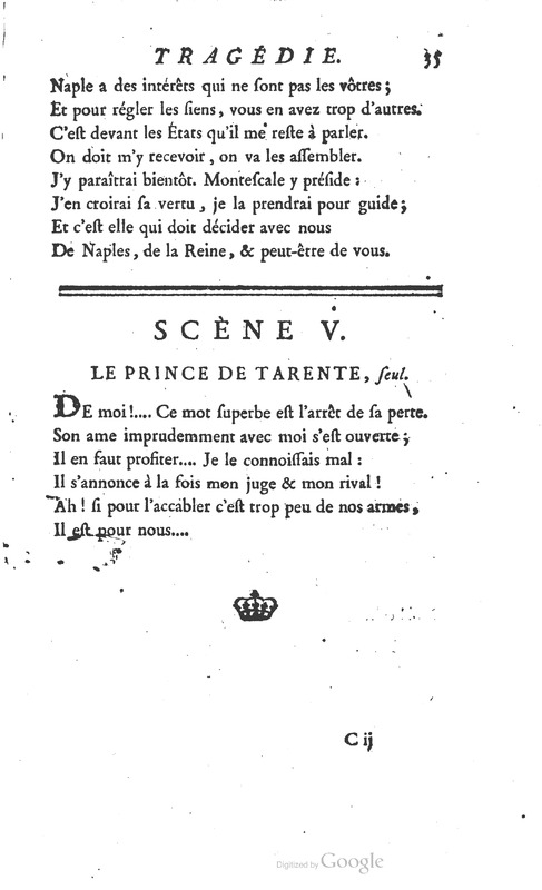 Jeanne de Naples, Tragédie en cinq actes et en vers