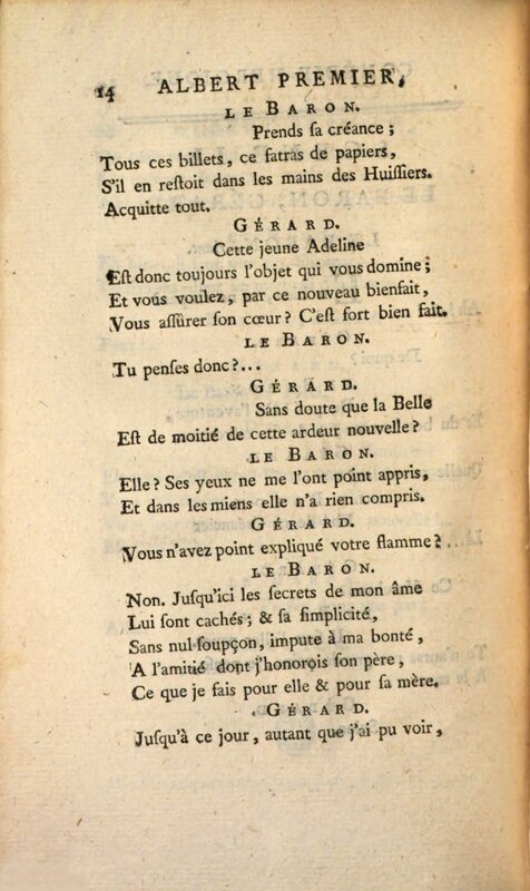 Albert Premier ou Adeline, comédie-héroïque, en trois actes, en vers de dix syllabes Albert Premier ou Adeline, comédie-héroïque, en trois actes, en vers de dix syllabes