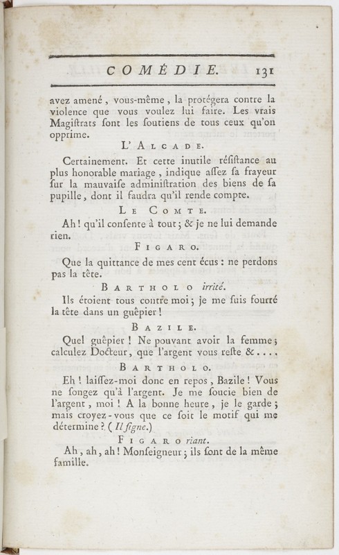 Barbier de Séville, ou la Précaution inutile (Le), comédie en quatre actes ; par M. de Beaumarchais ; représentée & tombée sur le théâtre de la Comédie Françoise aux Tuileries, le 23 de février 1775 Barbier de Séville, ou la Précaution inutile (Le), comédie en quatre actes ; par M. de Beaumarchais ; représentée & tombée sur le théâtre de la Comédie Françoise aux Tuileries, le 23 de février 1775