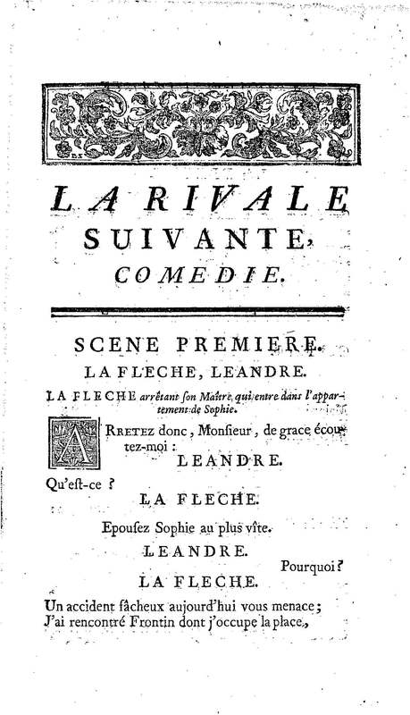 Rivale suivante (La), comédie en un acte en vers, précédée d'un prologue, par M. Rousseau Rivale suivante (La), comédie en un acte en vers, précédée d'un prologue, par M. Rousseau