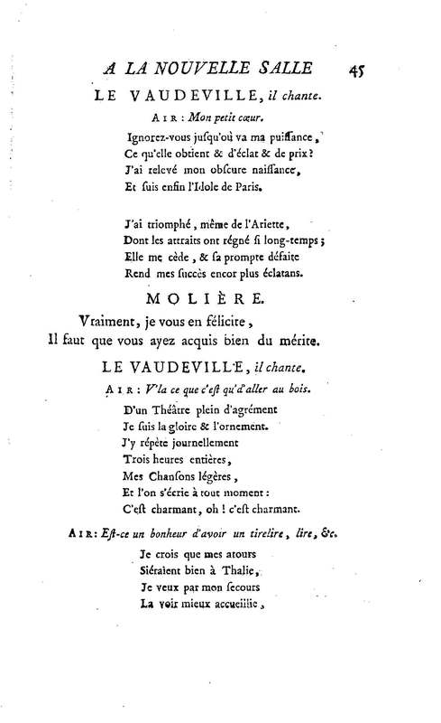 Molière à la nouvelle salle, ou les Audiences de Thalie, comédie en un acte et en vers libres Molière à la nouvelle salle, ou les Audiences de Thalie, comédie en un acte et en vers libres