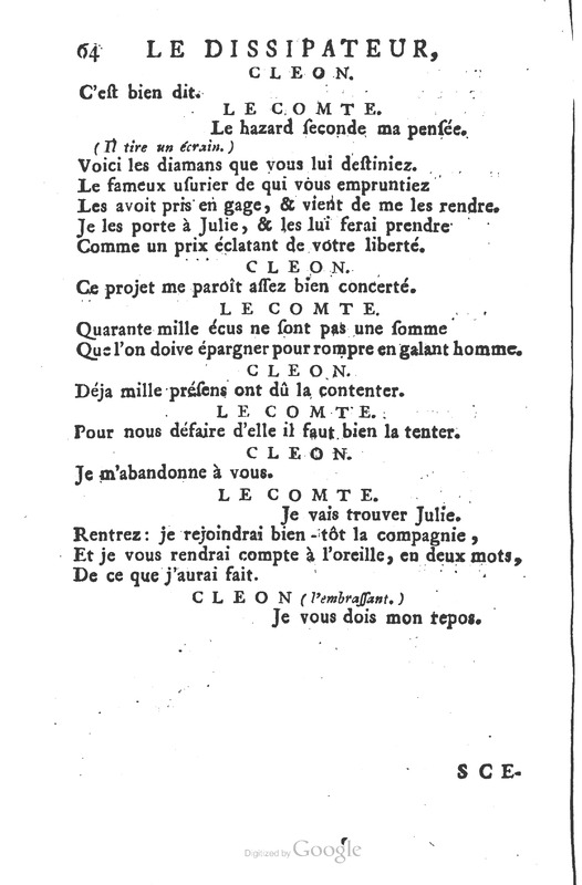 Dissipateur ou l’honnête-friponne (Le), comédie Dissipateur ou l’honnête-friponne (Le), comédie