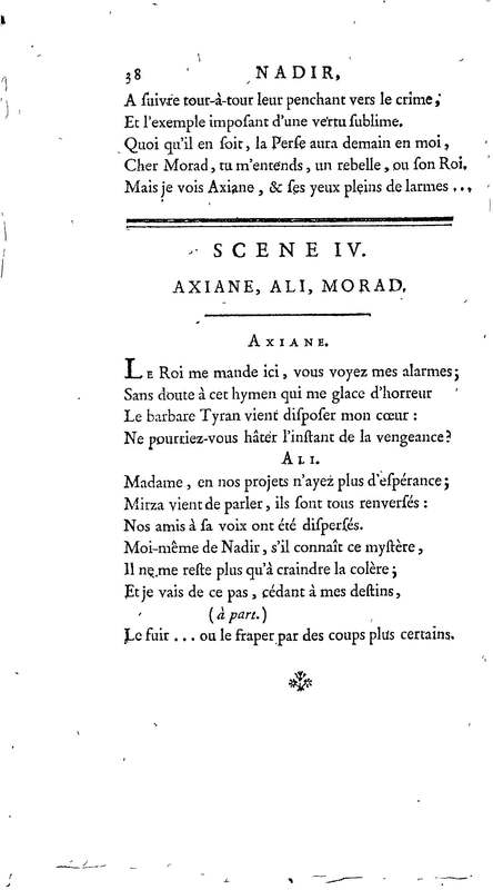 Nadir, ou Thamas-Kouli-Kan : tragédie, par M. D. B. Représentée pour la première fois, sur le Théâtre de la Nation, le 31 août 1780 Nadir, ou Thamas-Kouli-Kan : tragédie, par M. D. B. Représentée pour la première fois, sur le Théâtre de la Nation, le 31 août 1780
