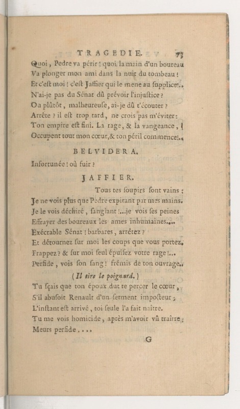 Venise sauvée, tragedie. Représentée par les Comédiens françois, le 5 décembre 1746… [Seconde édition]