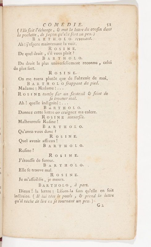 Barbier de Séville, ou la Précaution inutile (Le), comédie en quatre actes, par M. de Beaumarchais, représentée sur le théâtre de la Comédie Française le 23 février 1775 (avec une Lettre modérée sur la chute et la critique du Barbier de Séville)