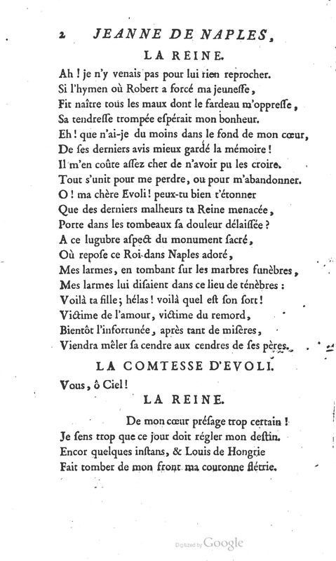 Jeanne de Naples, Tragédie en cinq actes et en vers Jeanne de Naples, Tragédie en cinq actes et en vers
