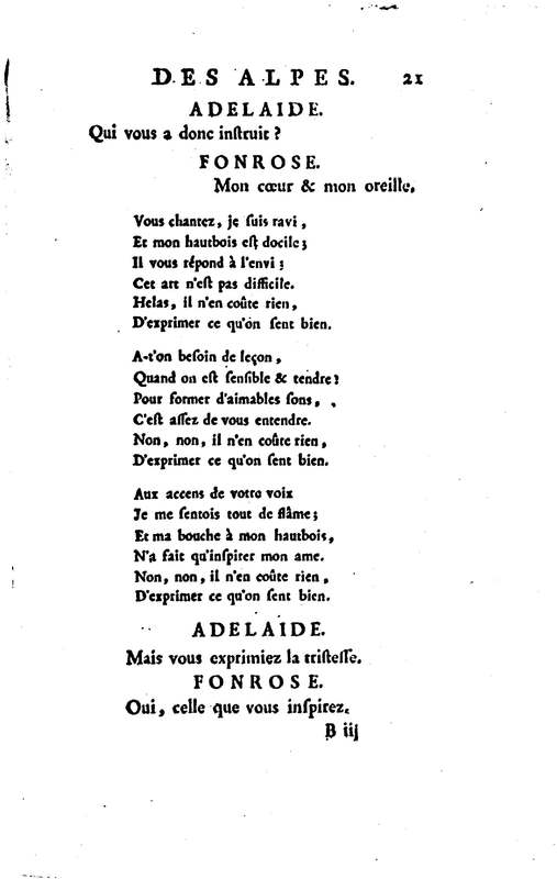 Bergère des Alpes (La), pastorale en trois actes et en vers, mêlée de chants, par M. Marmontel de l'Académie françoise