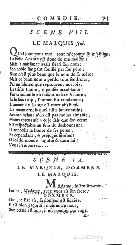 Droit du seigneur (Le), Comédie en cinq actes