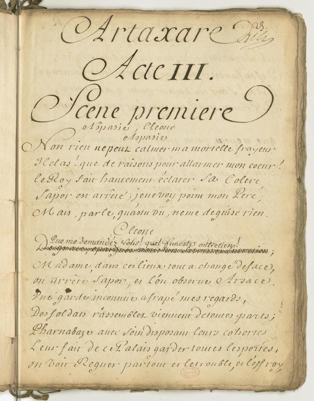 Artaxare, tragédie en cing actes et en vers Artaxare, tragédie en cing actes et en vers
