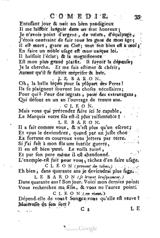 Dissipateur ou l’honnête-friponne (Le), comédie