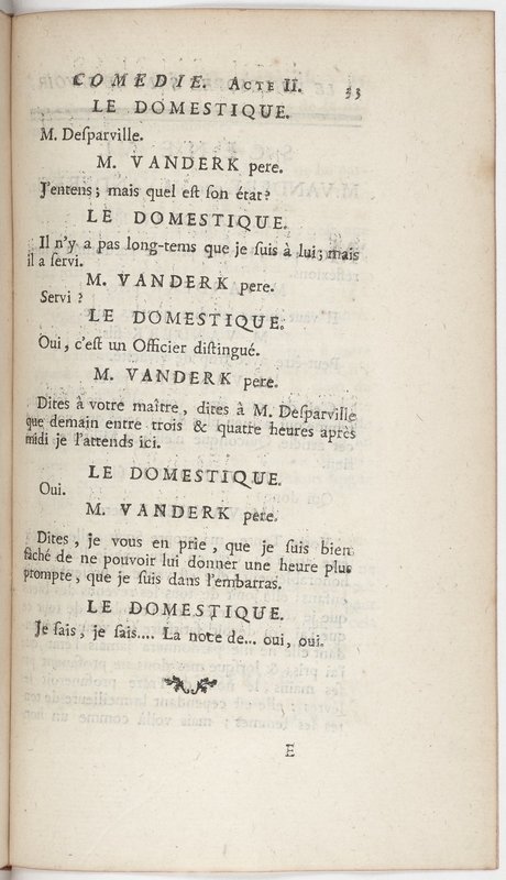 Philosophe sans le savoir (Le), comédie en prose et en cinq actes… par M. Sedaine. [Paris, les Comédiens français, 2 novembre 1765]