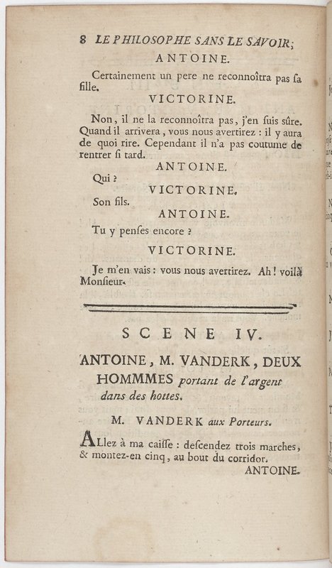 Philosophe sans le savoir (Le), comédie en prose et en cinq actes… par M. Sedaine. [Paris, les Comédiens français, 2 novembre 1765]